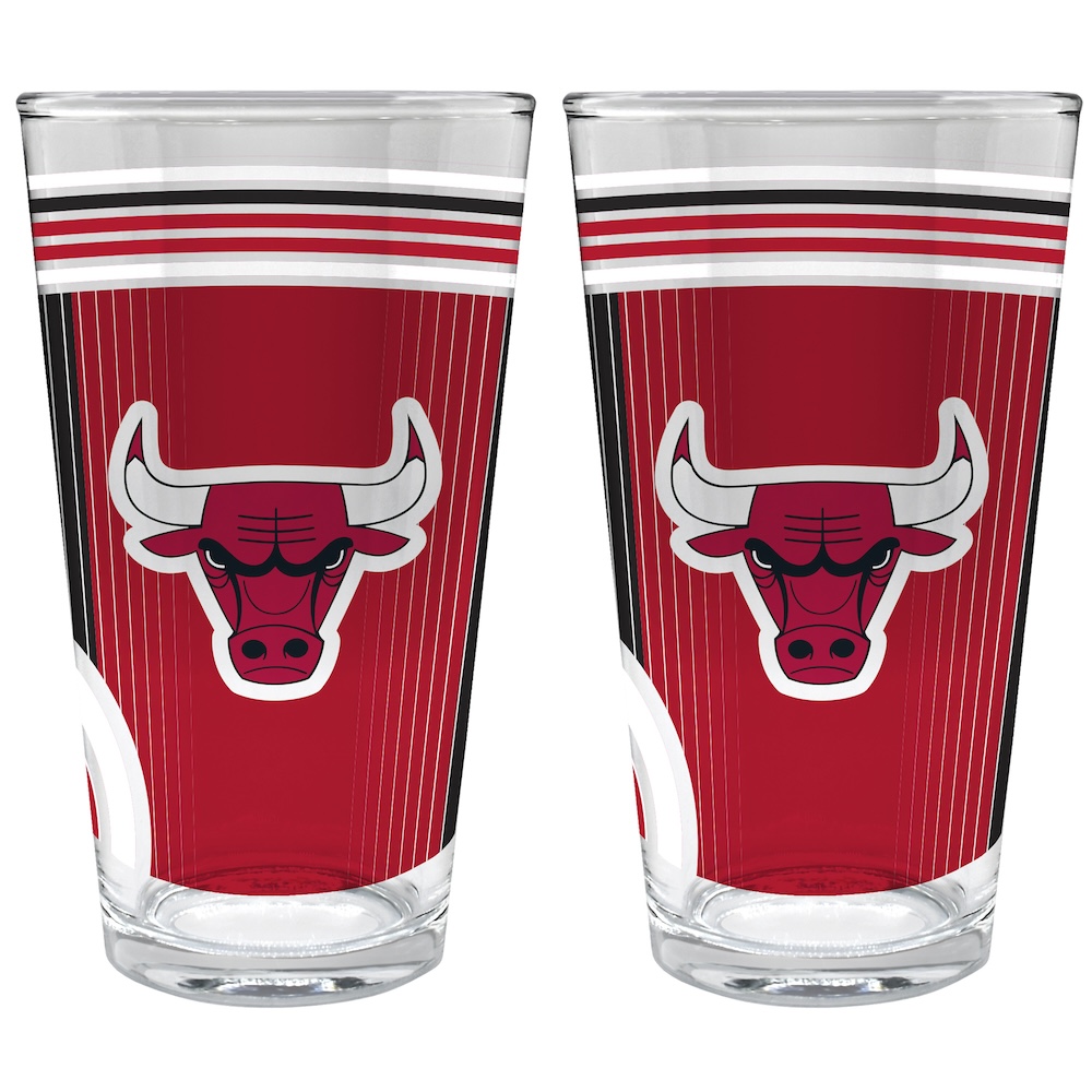 Chicago Bulls COOL VIBES 2 pc Pint Glass Set