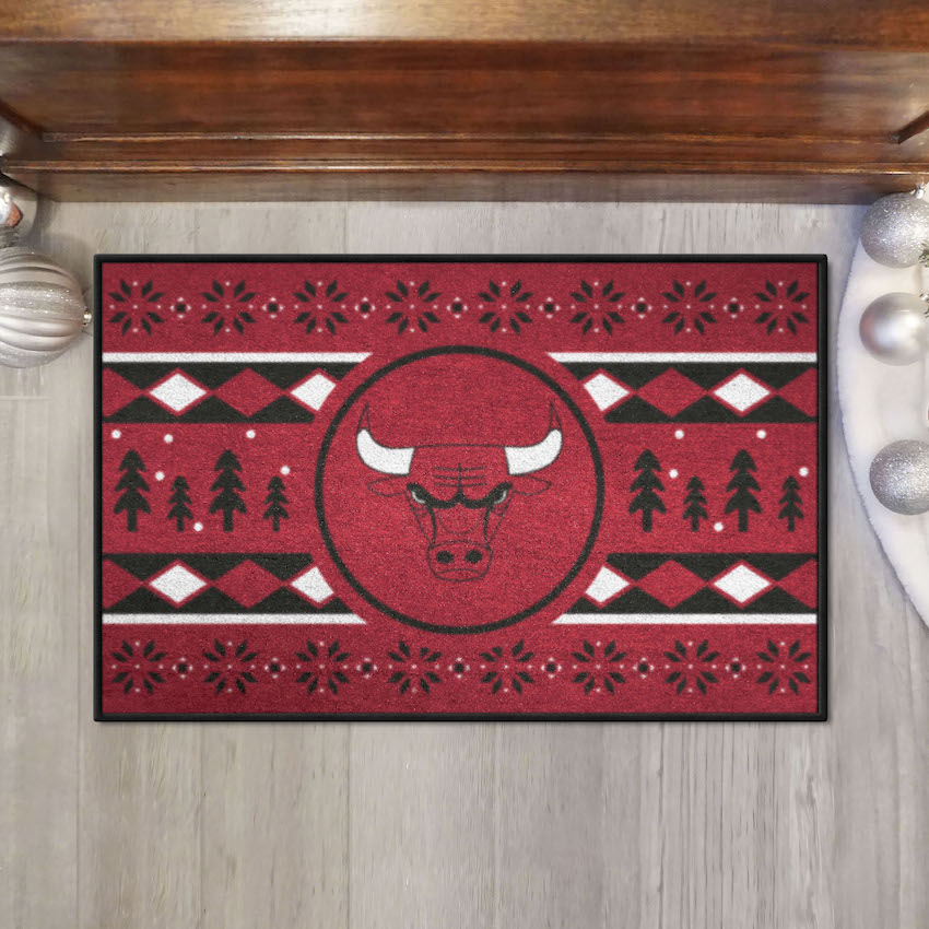 Chicago Bulls HOLIDAY SWEATER 20 x 30 STARTER Floor Mat