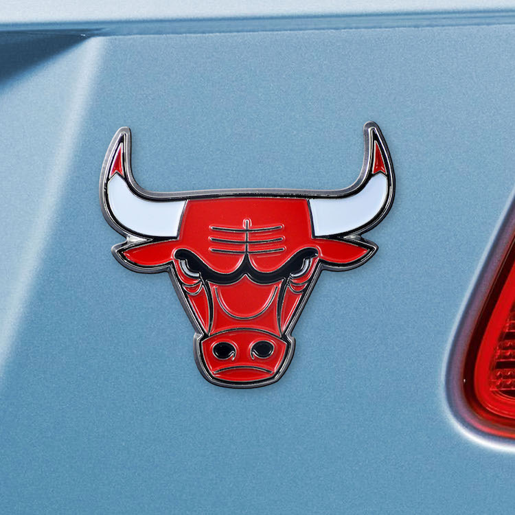 Chicago Bulls Color Metal Auto Emblem