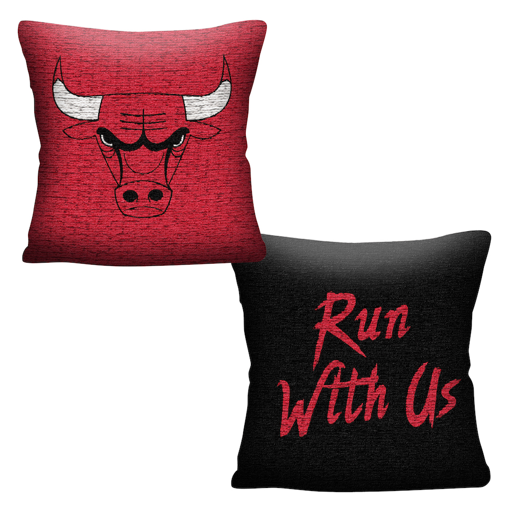 Chicago Bulls Double Sided INVERT Woven Pillow