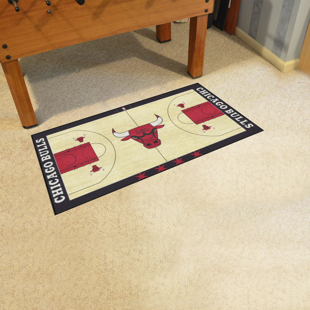 Chicago Bulls 30 x 54 LARGE Basketball Court Carpet Runner