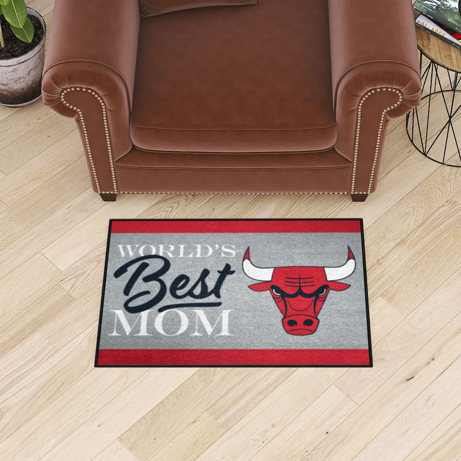 Chicago Bulls 20 x 30 WORLDS BEST MOM Floor Mat