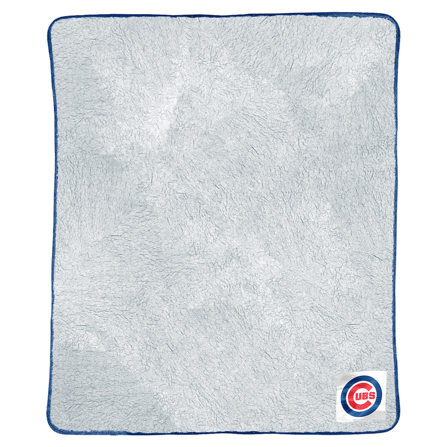 Chicago Cubs 2 Tone SHERPA Throw Blanket