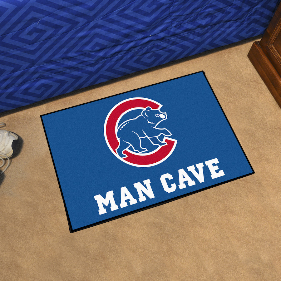 Chicago Cubs ALT LOGO MAN CAVE 20 x 30 STARTER Floor Mat