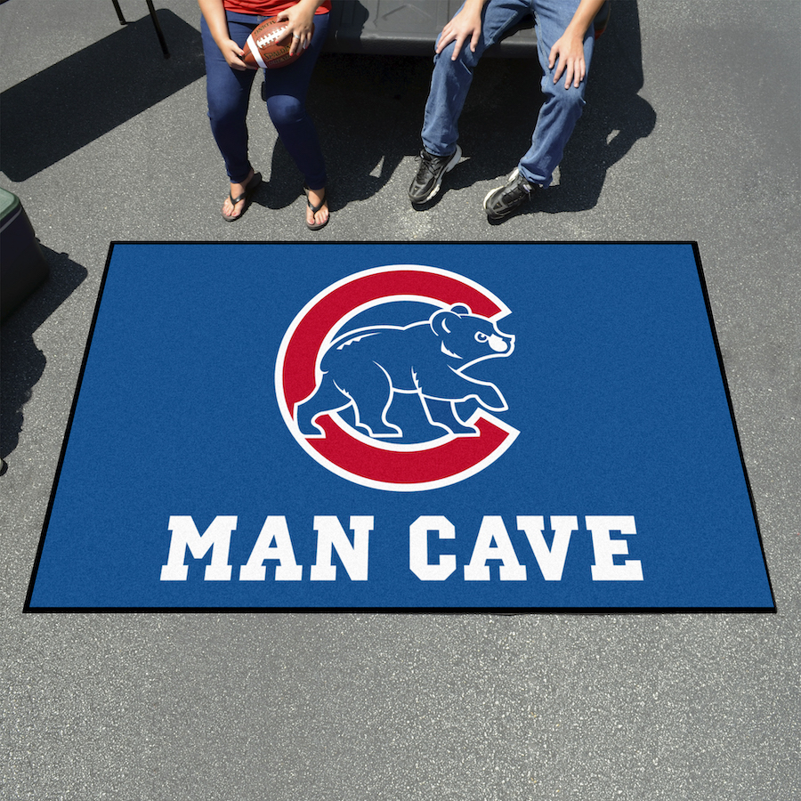 Chicago Cubs ALT LOGO UTILI-MAT 60 x 96 MAN CAVE Rug