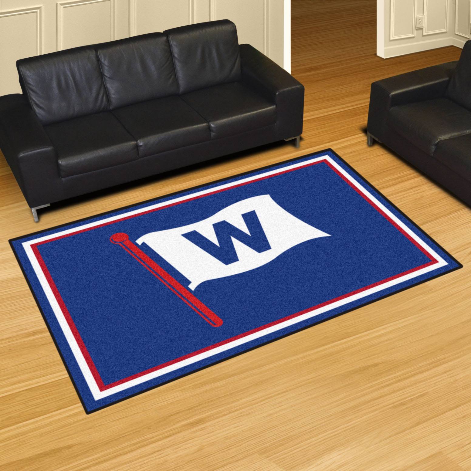 Chicago Cubs FLY THE W 5x8 Area Rug