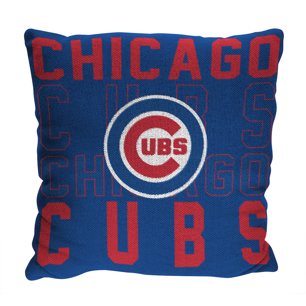 Chicago Cubs Stacked 20 x 20 Woven Pillow