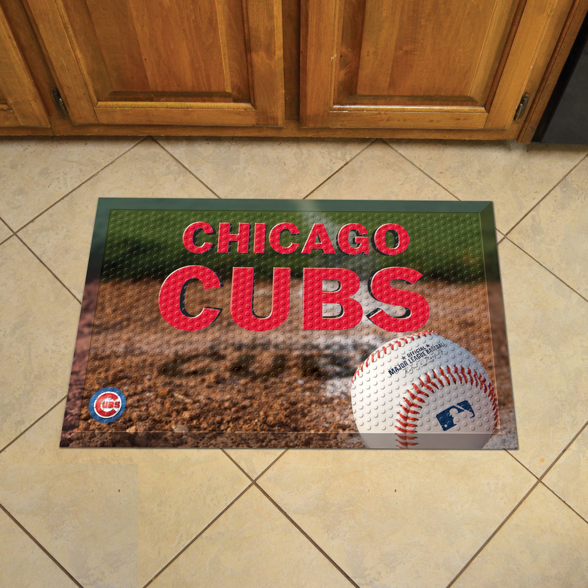 Chicago Cubs Ball Style SCRAPER Door Mat