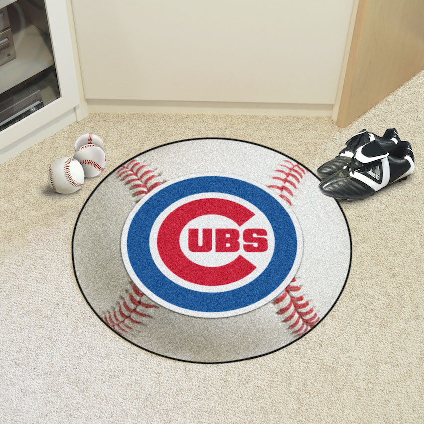 Chicago Cubs Round Baseball Mat