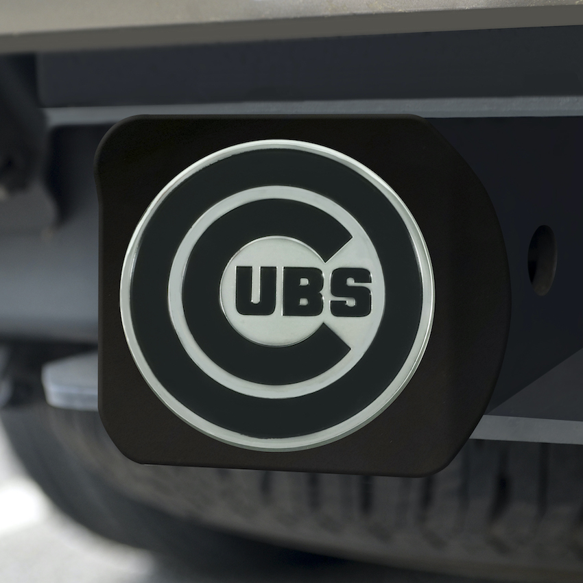 Chicago Cubs BLACK Trailer Hitch Cover