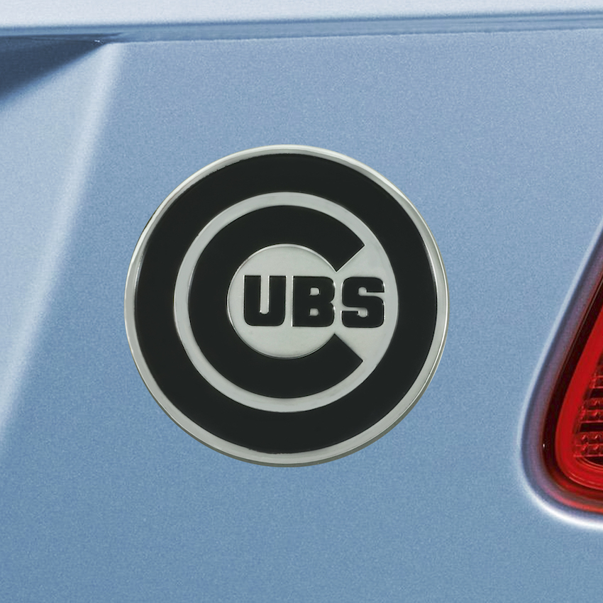 Chicago Cubs Chrome Metal Auto Emblem