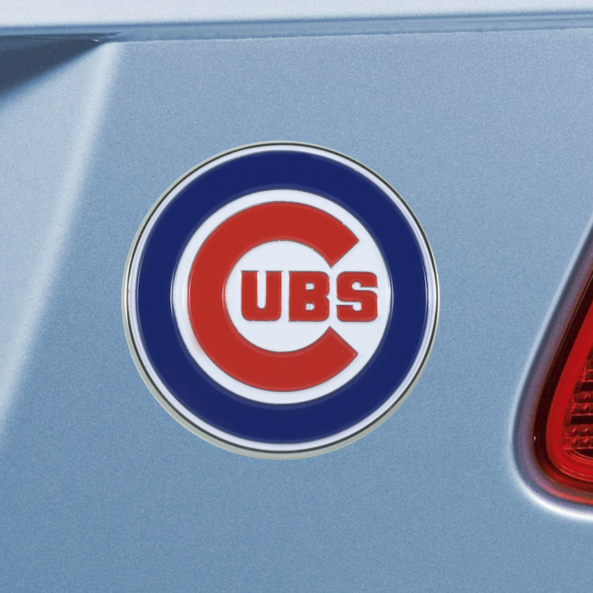 Chicago Cubs Color Metal Auto Emblem