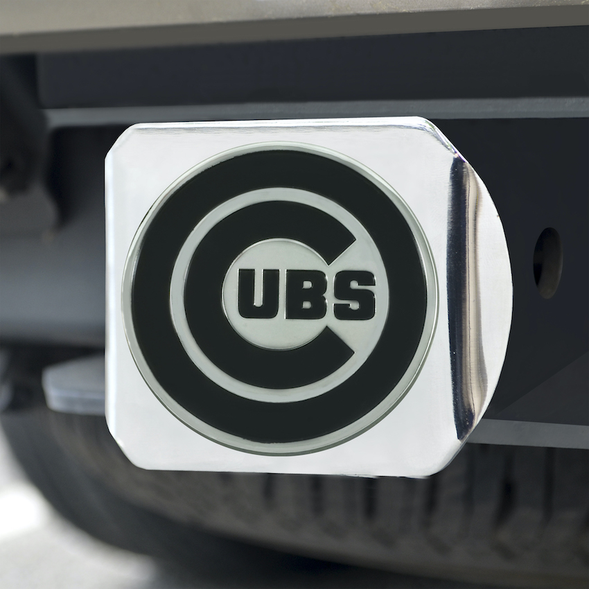 Chicago Cubs Chrome Trailer Hitch Cover