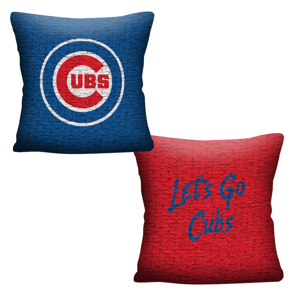 Chicago Cubs Double Sided INVERT Woven Pillow