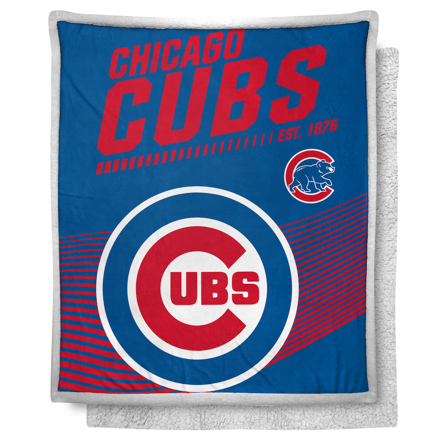 Chicago Cubs Mink SHERPA Throw Blanket