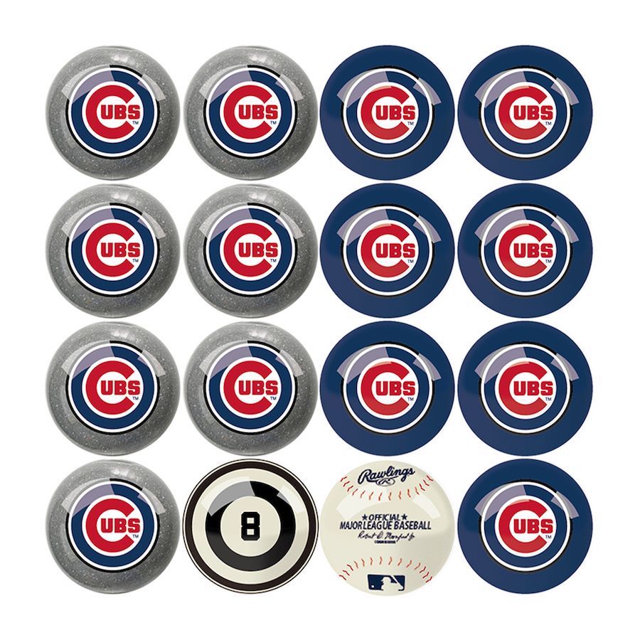 Chicago Cubs Billiard Ball Set with Numbers