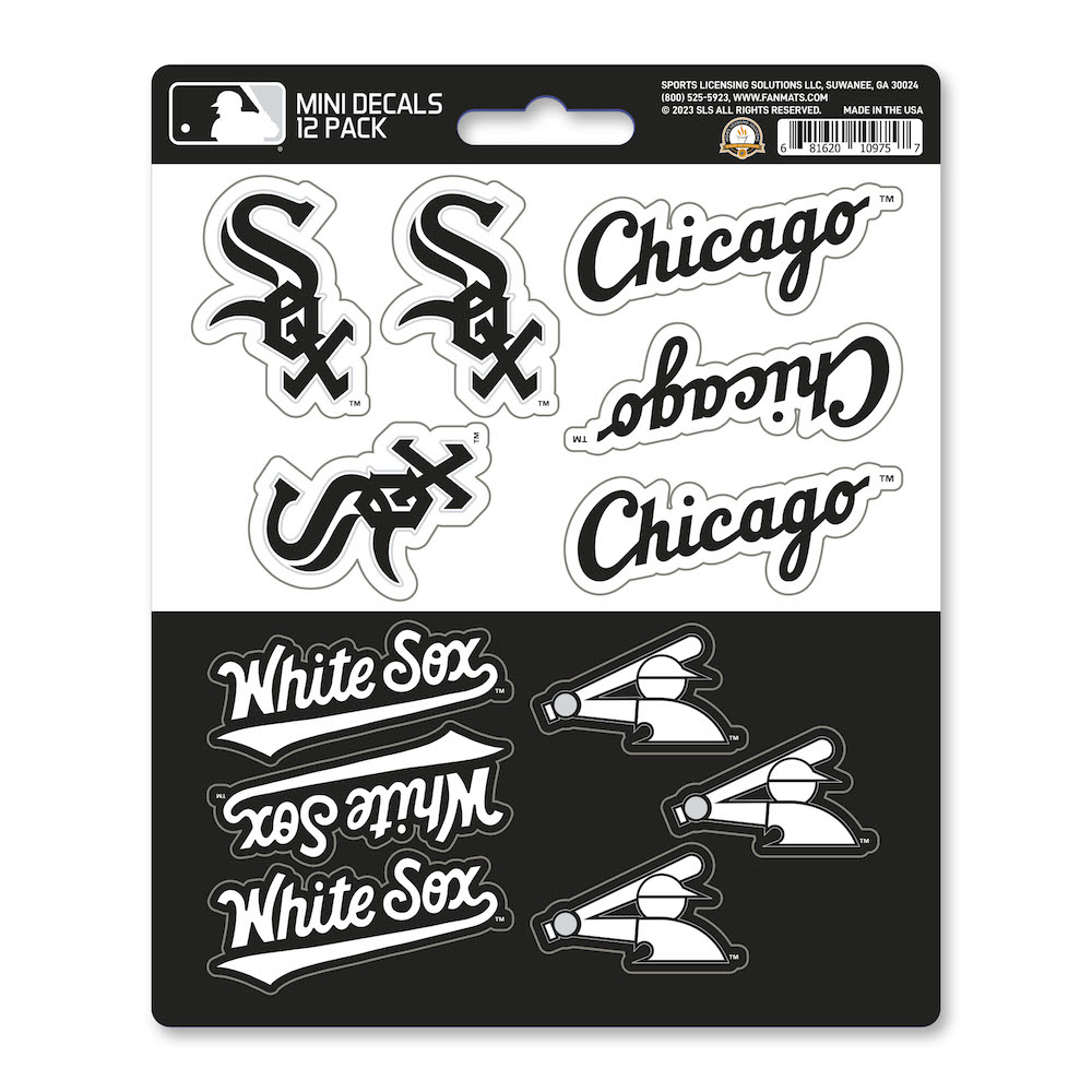 Chicago White Sox Team Logo Mini Decal 12 Pack