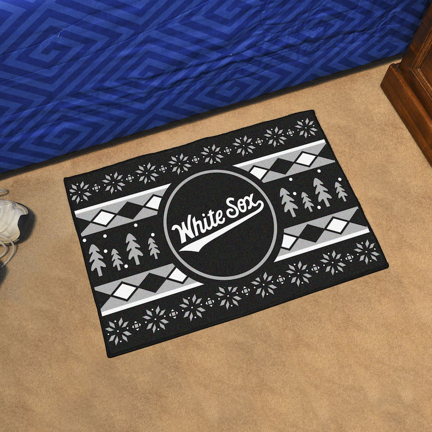 Chicago White Sox ALT LOGO Holiday Sweater Themed 20 x 30 STARTER Floor Mat