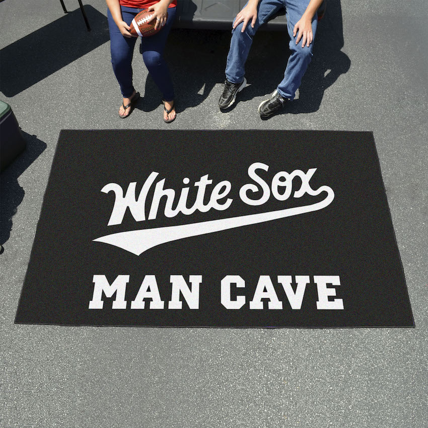 Chicago White Sox ALT LOGO UTILI-MAT 60 x 96 MAN CAVE Rug