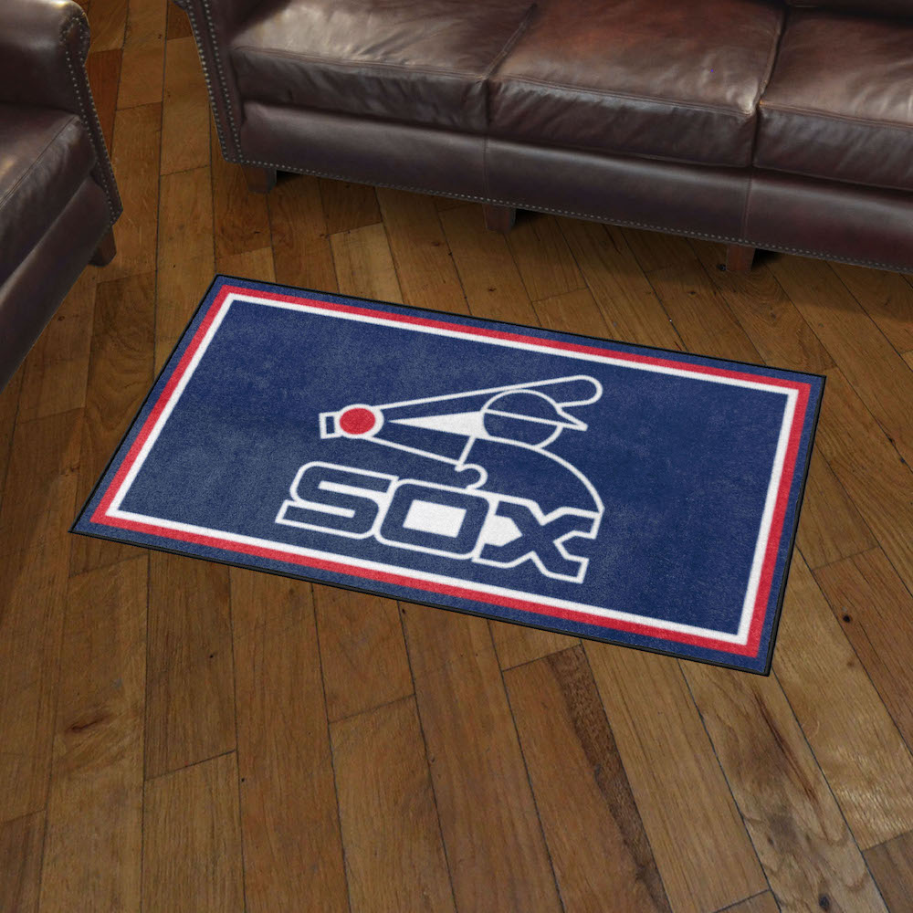 Chicago White Sox MLBCC Vintage 3x5 Area Rug Throwback Logo