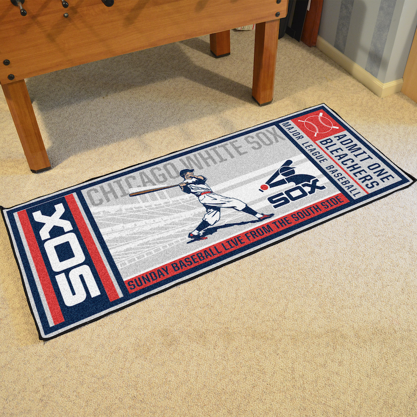 Chicago White Sox MLBCC Vintage 30 x 72 Game Ticket Carpet Runner