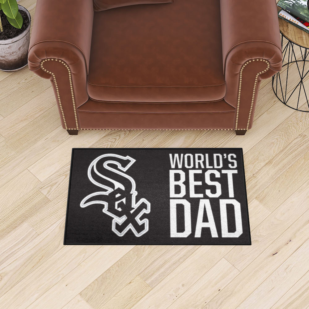 Chicago White Sox 20 x 30 WORLDS BEST DAD Floor Mat