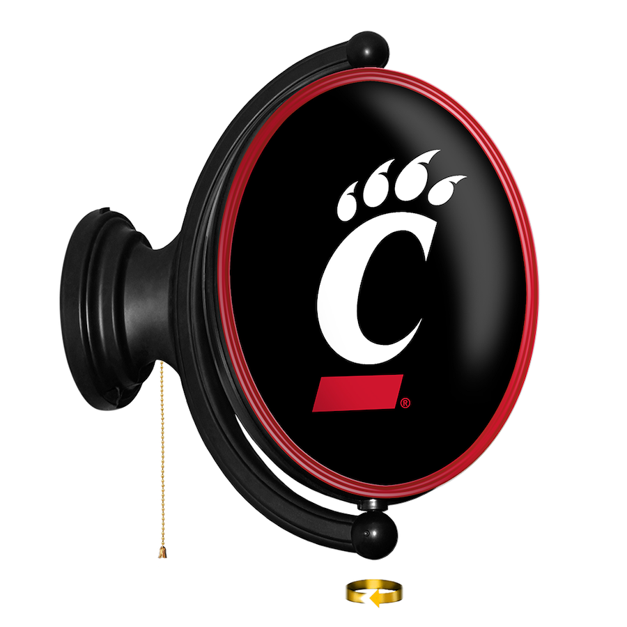 Cincinnati Bearcats LED Rotating Wall Sign ~ OVAL