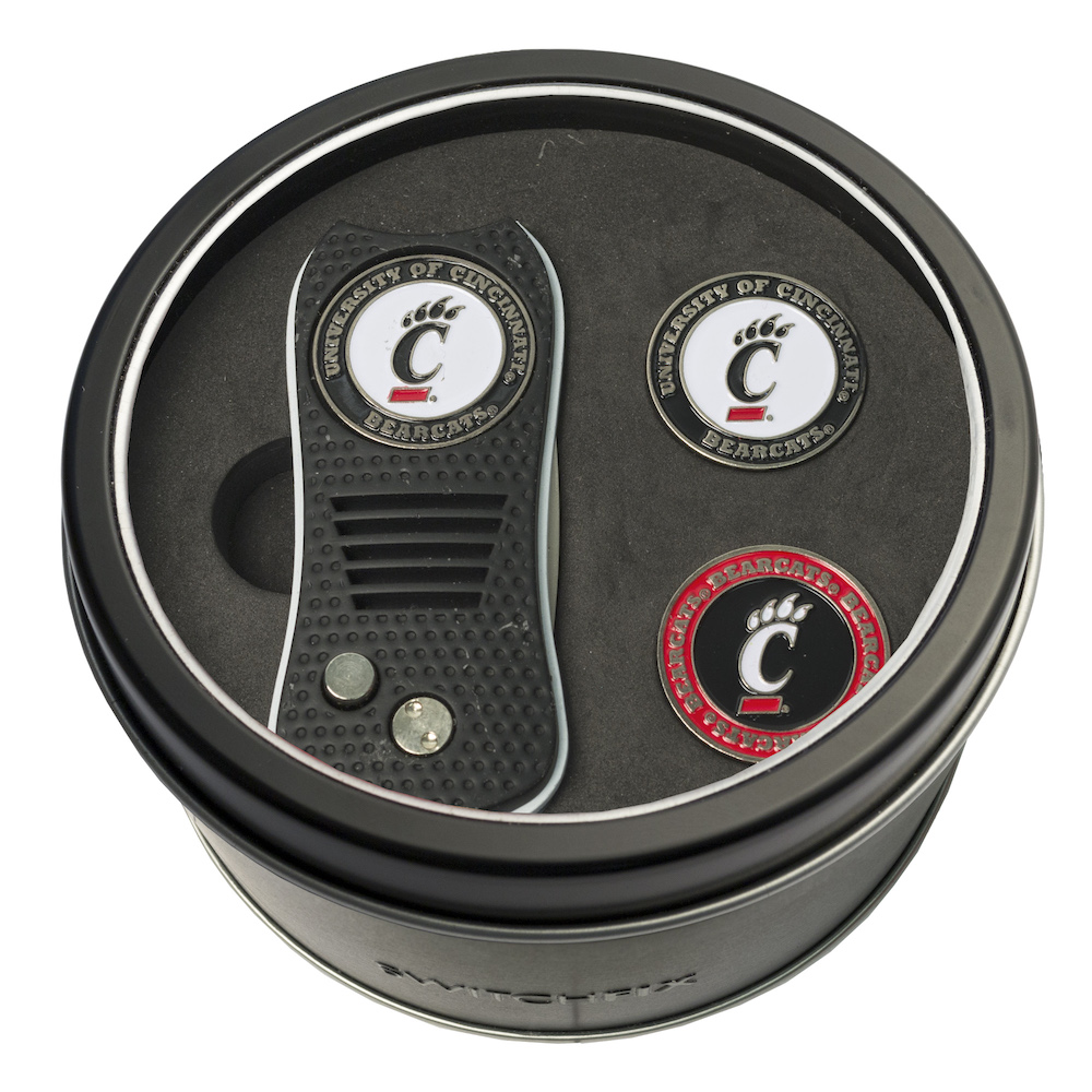 Cincinnati Bearcats Switchblade Divot Tool and 2 Ball Marker Gift Pack