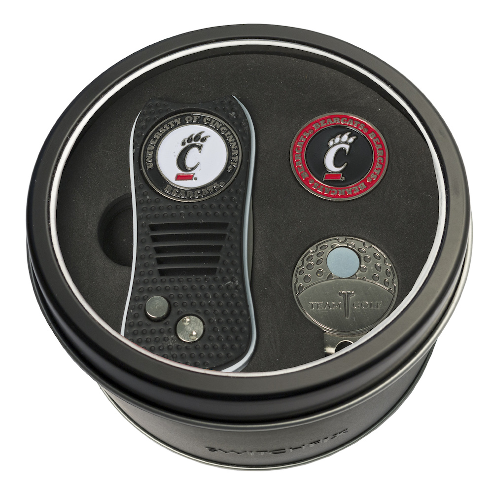 Cincinnati Bearcats Switchblade Divot Tool Cap Clip and Ball Marker Gift Pack