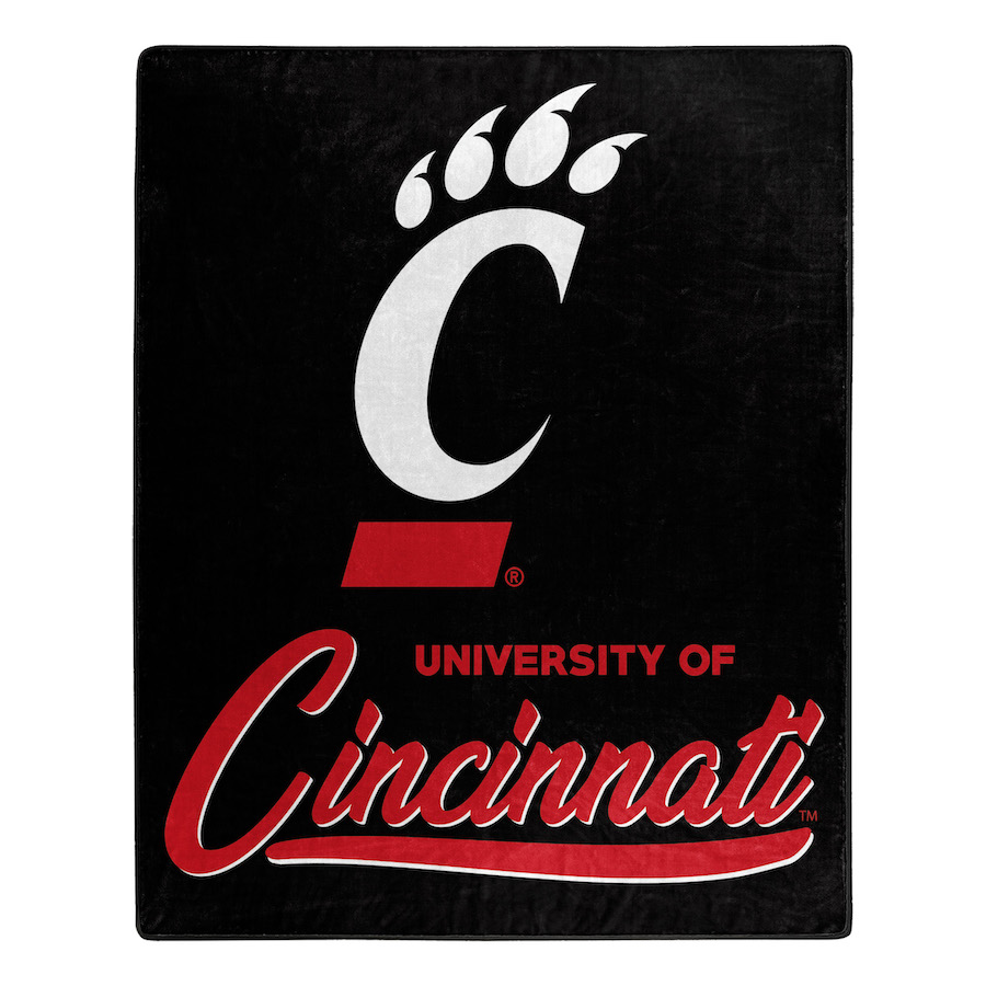 Cincinnati Bearcats Plush Fleece Raschel Blanket 50 x 60