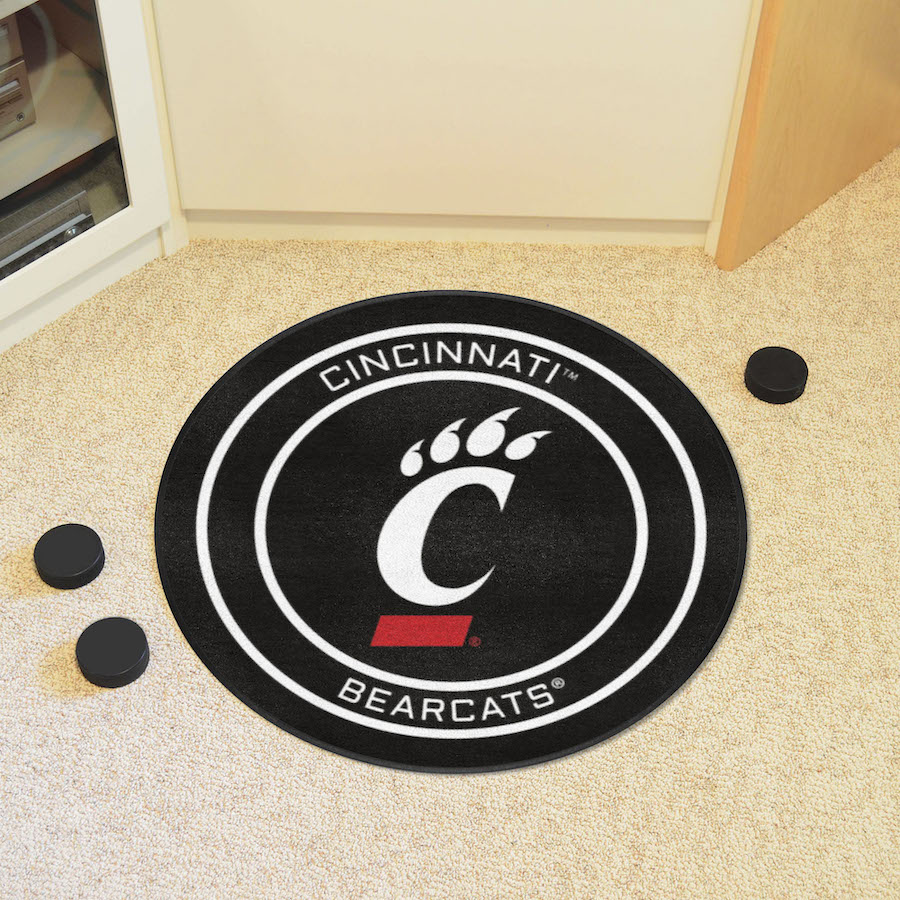 Cincinnati Bearcats Round Hockey Puck Mat