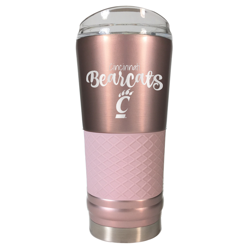 Cincinnati Bearcats 24 oz Rose Gold Draft Travel Tumbler