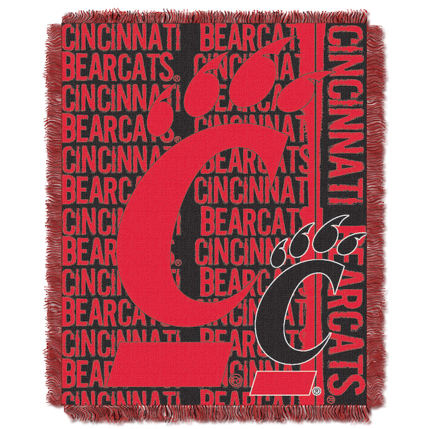 Cincinnati Bearcats Double Play Tapestry Blanket 48 x 60