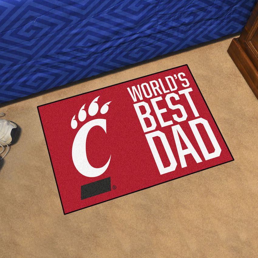 Cincinnati Bearcats 20 x 30 WORLDS BEST DAD Floor Mat