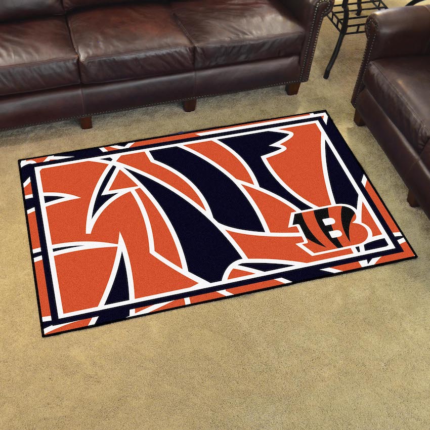 Cincinnati Bengals 4x6 Quick Snap Area Rug