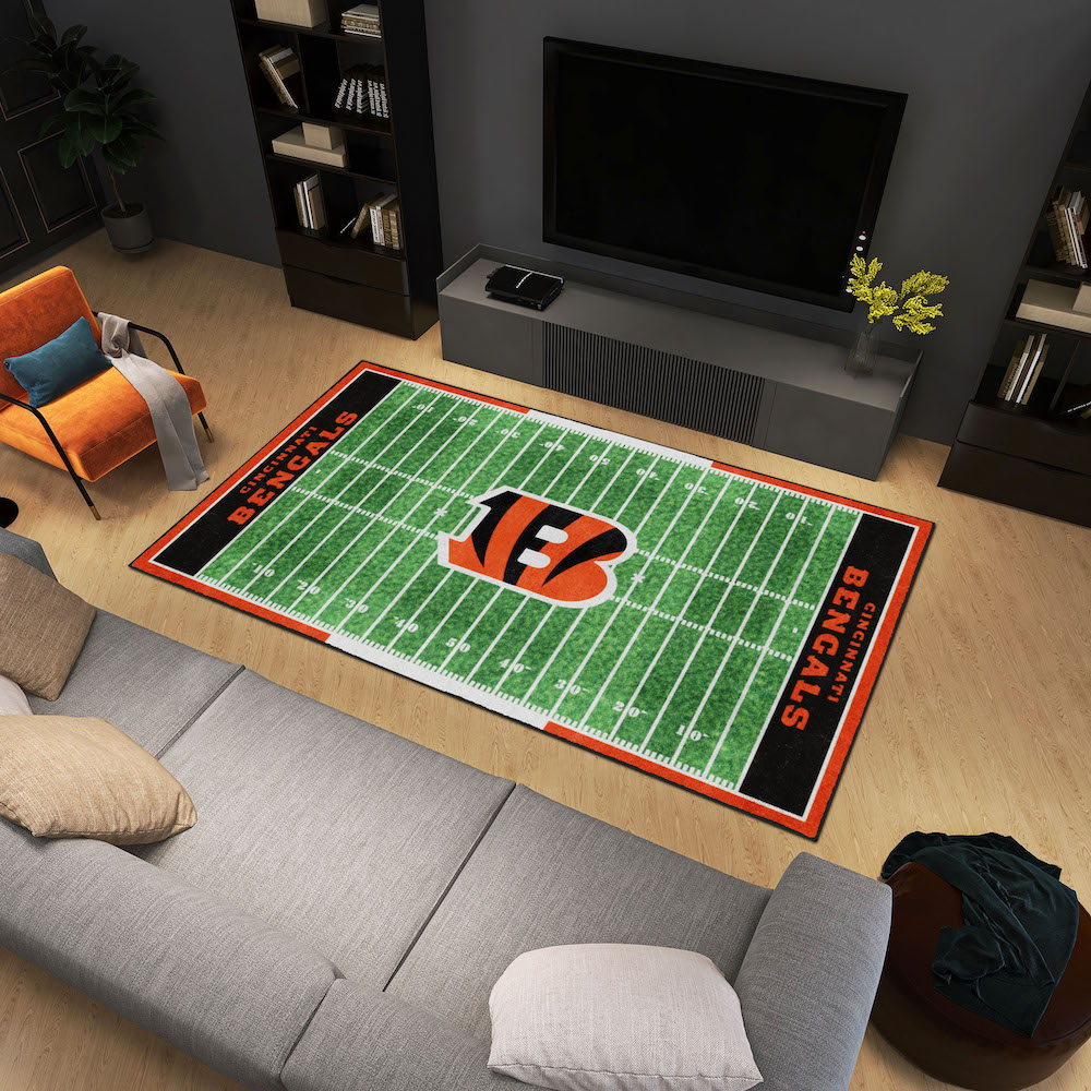 Cincinnati Bengals 6x10 Ft Ultra Plush Area Rug