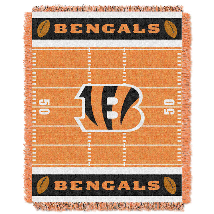 Cincinnati Bengals Woven Baby Blanket 36 x 48