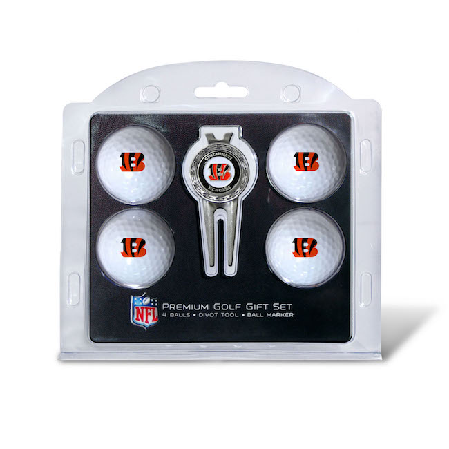 Cincinnati Bengals 4 Golf Ball and Divot Tool Set