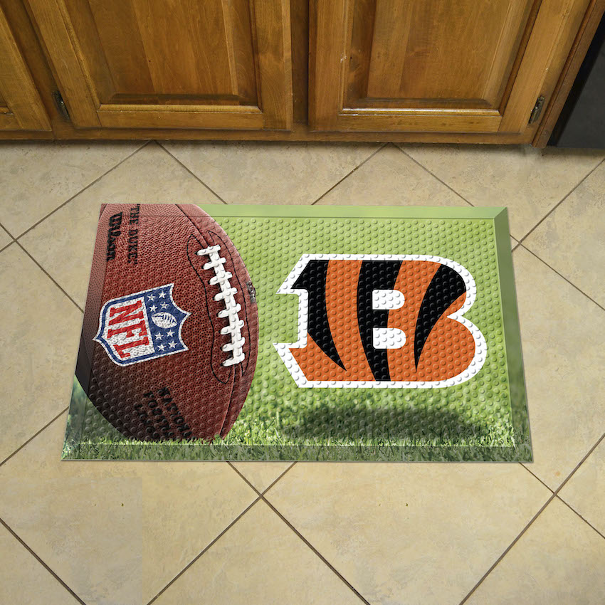 Cincinnati Bengals Ball Style SCRAPER Door Mat