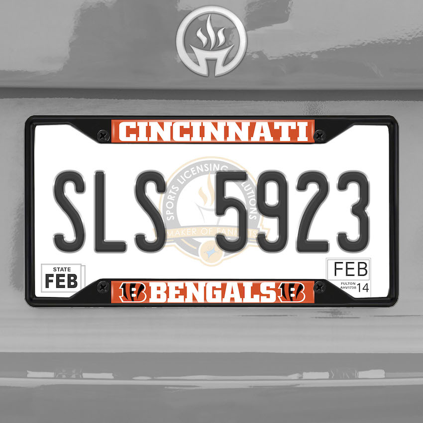 Cincinnati Bengals Black License Plate Frame