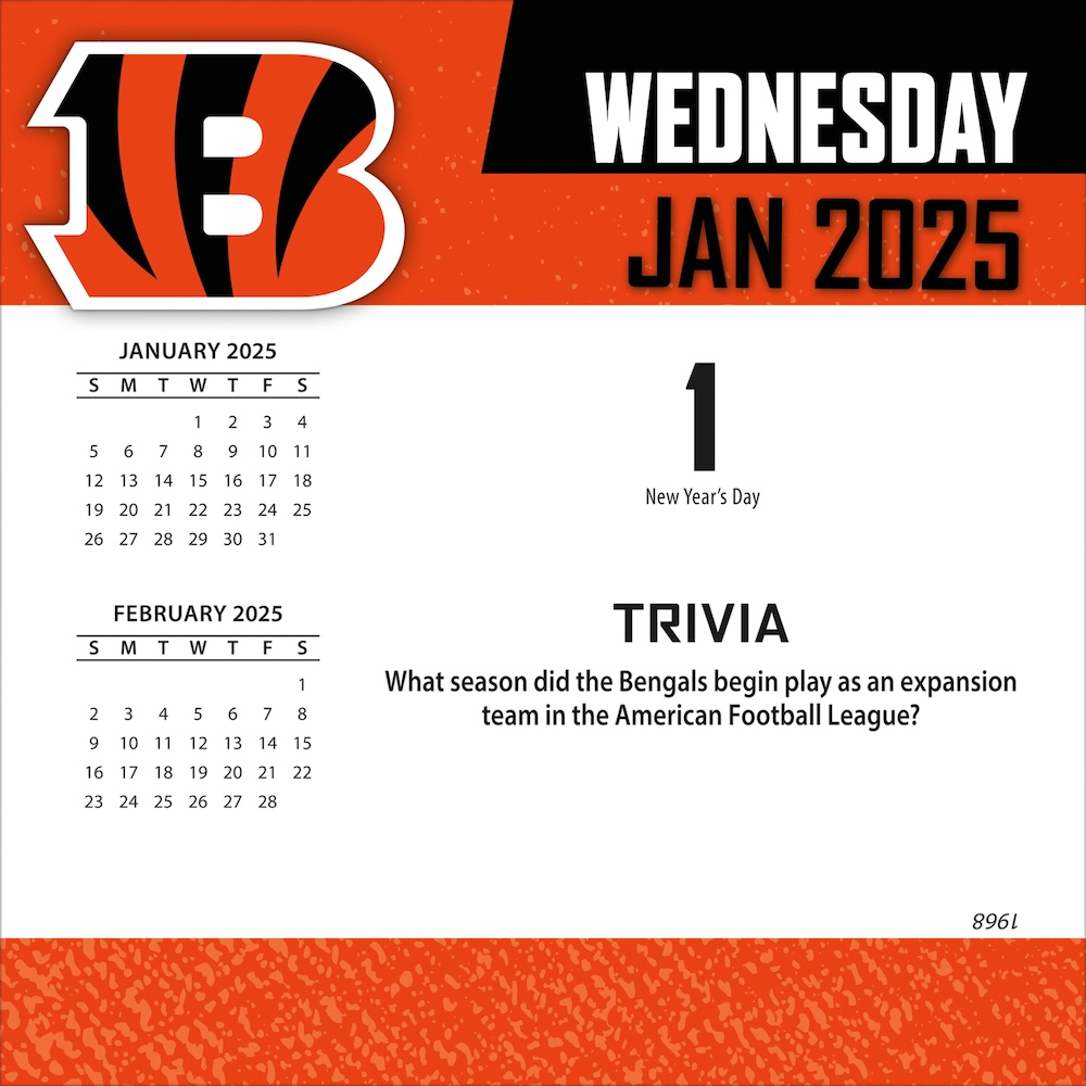 Cincinnati Bengals 2025 NFL Page-A-Day Box Calendar