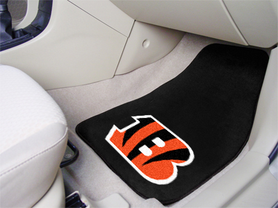 Cincinnati Bengals Car Floor Mats 18 x 27 Carpeted-Pair