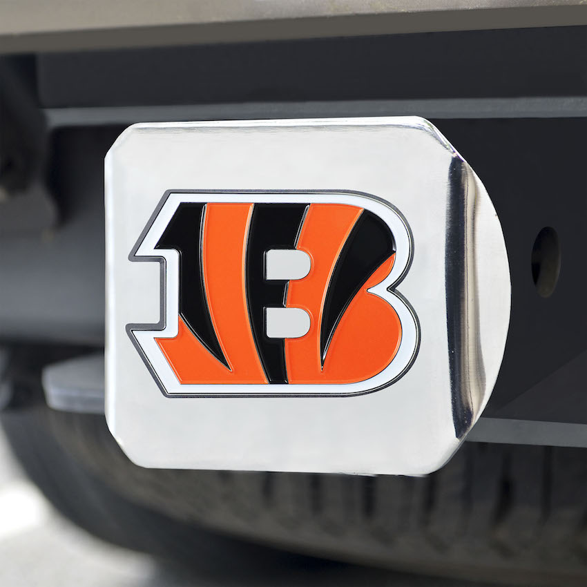 Cincinnati Bengals Color Chrome Trailer Hitch Cover