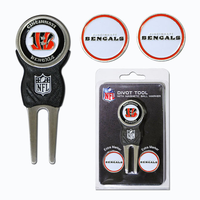 Cincinnati Bengals 3 Marker Signature Divot Tool Pack