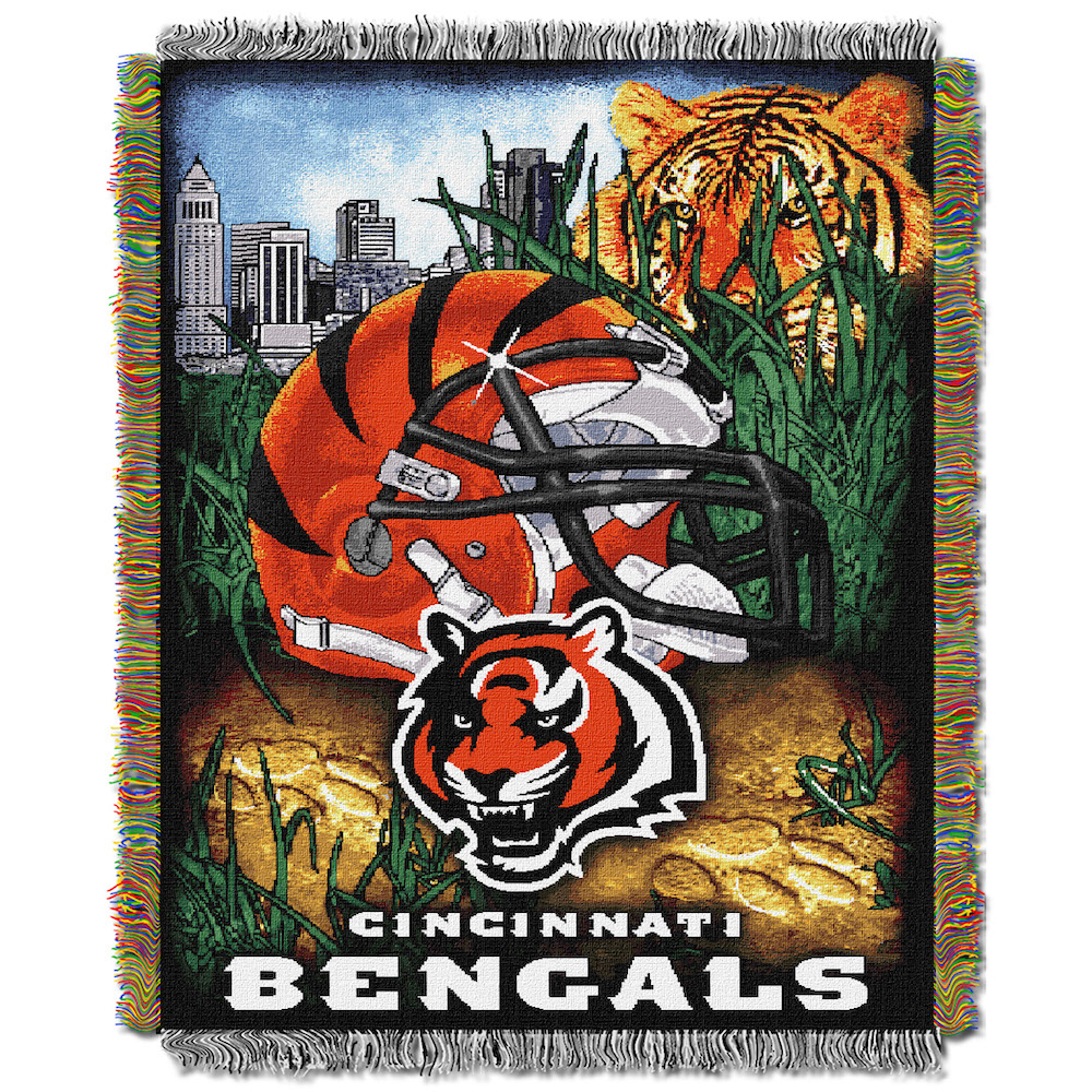 Cincinnati Bengals Home Field Advantage Series Tapestry Blanket 48 x 60