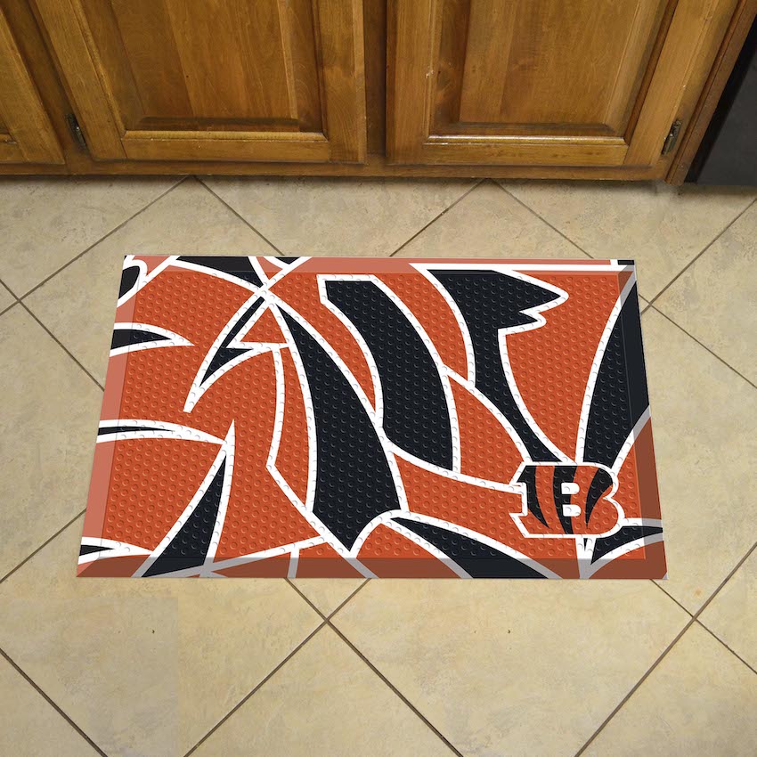 Cincinnati Bengals Quick Snap Style SCRAPER Door Mat