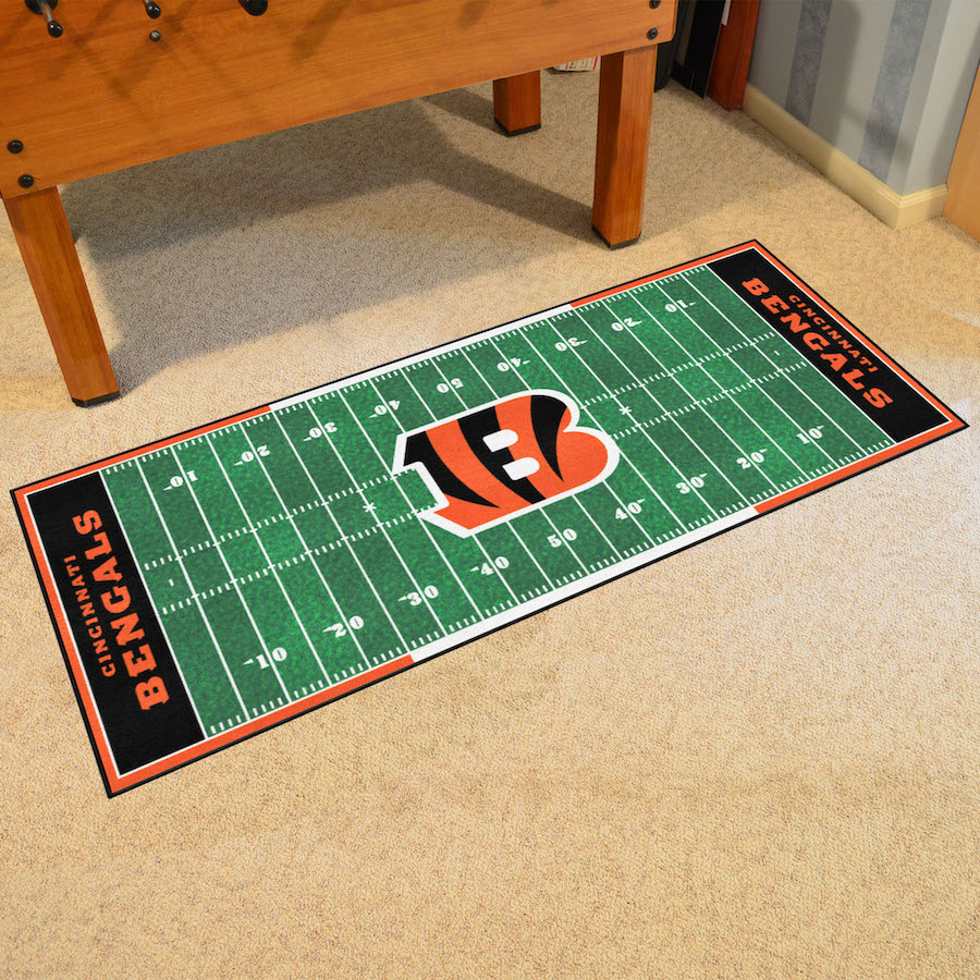 Cincinnati Bengals 30 x 72 Football Field Carpet Runner