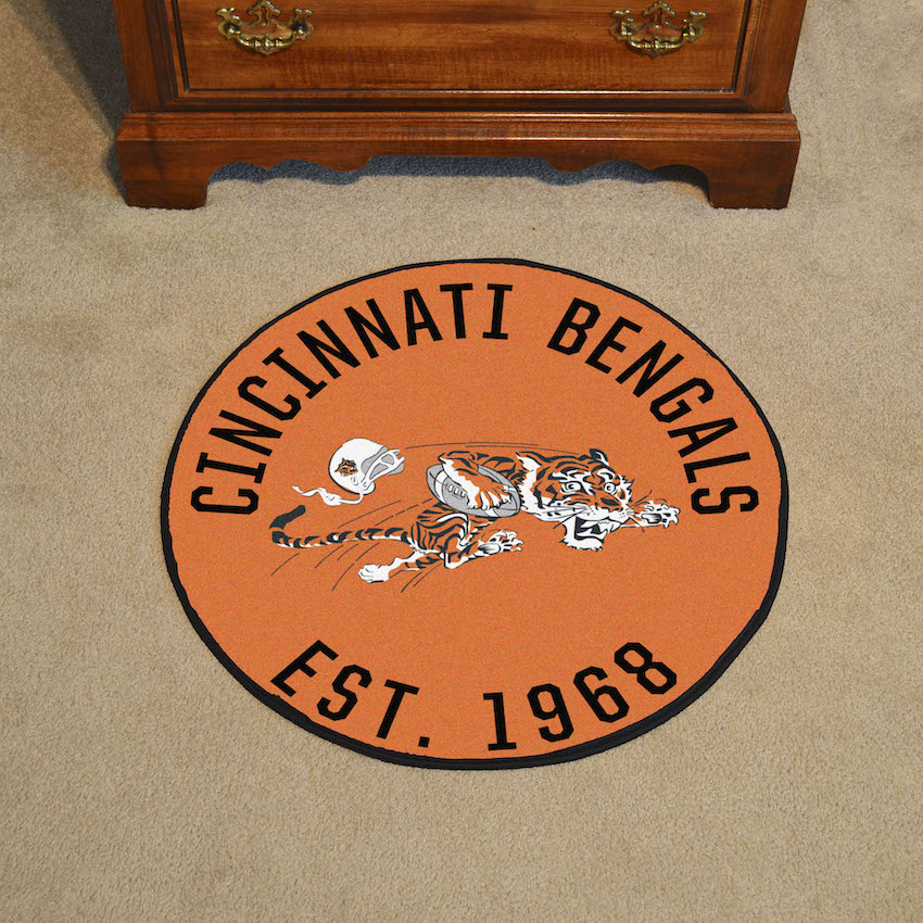 Cincinnati Bengals Vintage Roundel Mat Throwback Logo