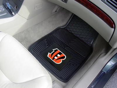 Cincinnati Bengals Car Floor Mats 18 x 27 Heavy Duty Vinyl Pair