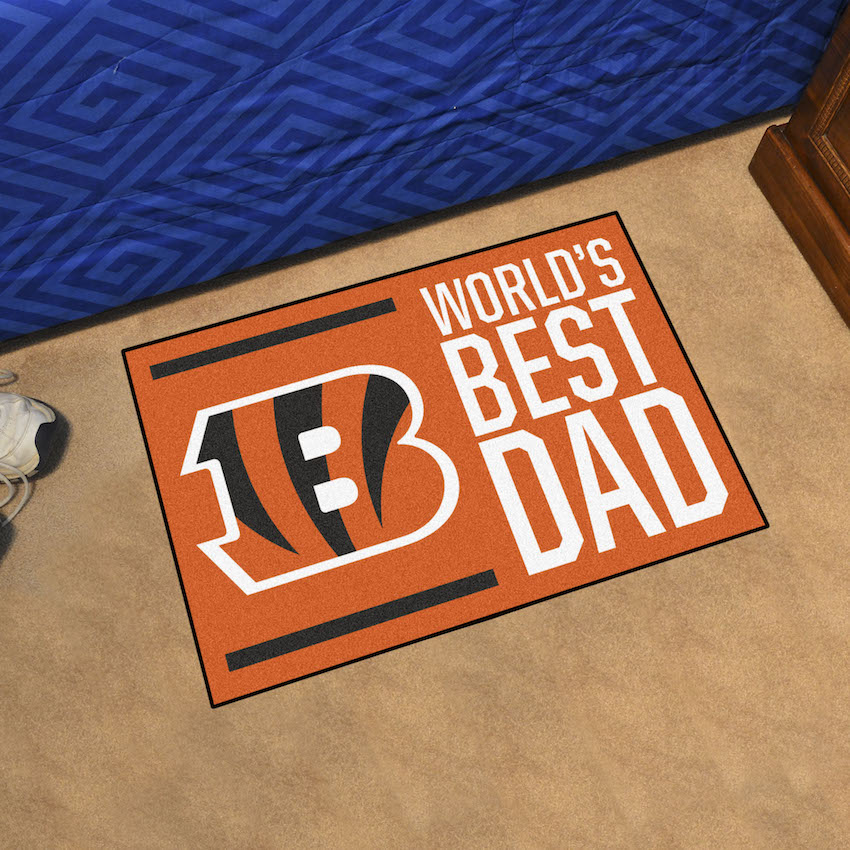 Cincinnati Bengals 20 x 30 WORLDS BEST DAD Floor Mat